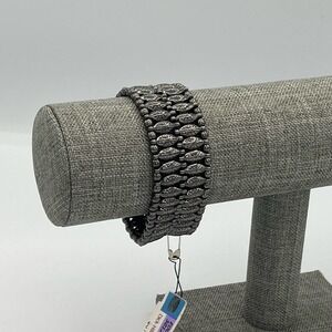 Premier Designs Silver Edgy Stretchy Bracelet New